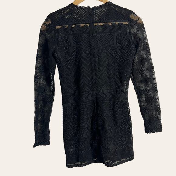 Isabel Marant x H&M Black Embroidered Lace Sheer Mesh Long Sleeve Tunic Top 4 - Picture 5 of 7